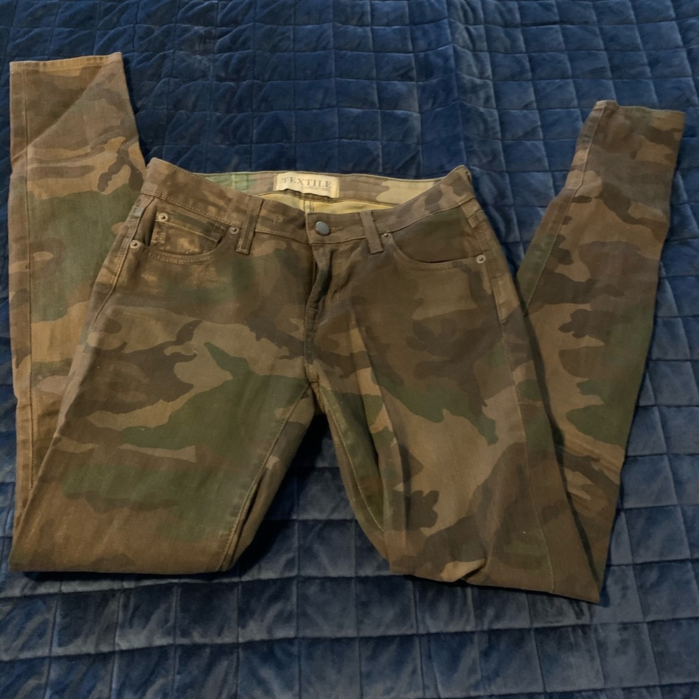 Textile coated army jeans